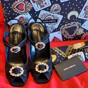 Dolce & Gabbana Bette Lurex Crystal Sandals
